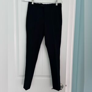 Boy Classic Black Formal Trousers Slim Fit, Adjustable Waist